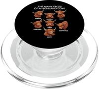 Many Faces Of A Highland Cow Funny Highland Cattle Farmer PopSockets PopGrip for MagSafe