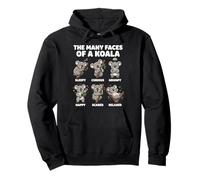 Many Faces Of A Koala Funny Koala Bear Lover for Women Kids Pullover Hoodie