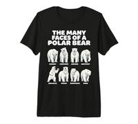Many Faces of A Polar Bear Funny Arctic Premium T-Shirt