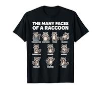 Many Faces of A Raccoon Funny Animal Lover T-Shirt