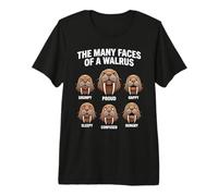 Many Faces of A Walrus Funny Ocean Animal Premium T-Shirt