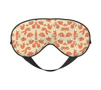 Many Foxes Night Mask Soft Reversible Eye Cover Adjustable Strap Light Blocking Comfortable Rest