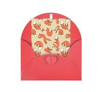 Many foxes Print Adorable Blank Cards& Envelopes,Unique Designs Perfect for Festivals, Invitations