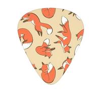 Many foxes print Guitar Picks 12 Pack Assorted Thickness for Guitar,ukulele,0.46/0.71/0.96mm