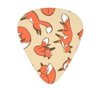 Many Foxes Print Guitar Picks,12 Pack Guitar Plectrums Thin, For Bass Electric Acoustic Guitars Ukulele