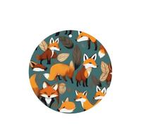 Many Foxes Print Printing 10 Pcs Car Air Freshener Hanging Sheets Scented Hanging Sheets With Rope For Home