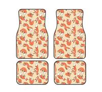 Many foxes Print Vehicle Accessories Foot Mat Set 4 Pieces Floor Mats Protection Vans Sedans Trucks