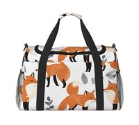 Many Foxes Print Weekender Bag,Gym Bag with,Carry On Luggage Overnight Weekend Bag, Holdall Handbag & Shoulder Bag for Travel Fitness