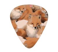 Many foxes Printed Guitar Picks 12-Piece Set - Comfortable, Versatile Plectrum for All Guitar Styles & Players
