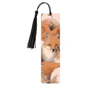 Many Foxes Printed Metal Bookmarks S - Black Lightweight Aluminium Book Marker for Books, Journals & Gifts, Ideal Book Lovers, Holiday Decor & Crafts