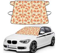Many foxes Stylish Printed Windshield Snow Cover for Cars, Car Windshield Cover for Ice, Snow & Sun, Easy Install, Universal Size with Storage Bag