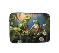 Many Frogs Sing on The Branches Laptop Case 10 inch, TSA Laptop Sleeve Shockproof Protective Notebook Case Water Resistant Computer Carrying Cover Briefcase Handbags Men Women Computer Bag