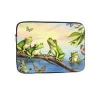 Many Frogs Sing on The Branches Laptop Case 15 inch, Water Resistant Laptop Sleeve Shockproof Protective Traveling Computer Bag Portable Business Briefcase for Men Women