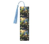 Many Frogs Sing on The Branches Metal Bookmarks with Tassel,Cool Book Markers for Reading Women, Men,Aluminum Hanging Ornament Fancy Handmade Craft Reading Accessories Gift for Book Lovers S