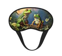 Many Frogs Sing on The Branches Sleep Mask for Men Women Blackout Eye Masks for Sleep, Relaxing Zero Pressure Night Blindfold Soft Breathable Eye Cover for Travel, Night Work, Nap, Office
