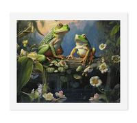 Many Frogs Sing on The Branches Summer Butterflies Lake Water Paint by Numbers Kit for Adults Beginners, Personalized Paint 60x75cm for DIY Crafts, Cute Painting for Office Wall Decor Gift, Home Activ
