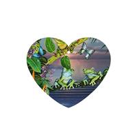 Many Frogs Sing On The Branches Summer Butterflies Lake Water Printing 10 Pieces Air Freshener Car Hanging Cards Air Freshener Sheets With Rope For Cars Home