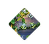 Many Frogs Sing On The Branches Summer Butterflies Lake Water Printing 10 Pieces Air Freshener Car Hanging Cards Air Freshener Sheets With Rope For Cars Home