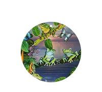 Many Frogs Sing On The Branches Summer Butterflies Lake Water Printing 10 Pieces Air Freshener Car Hanging Cards Air Freshener Sheets With Rope For Cars Home