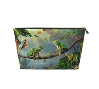 Many Frogs Sing On The Branches Summer Butterflies Printed Travel Toiletry Bag - Handbag Organizer, Purse Organiser Insert Handbag,Inner Storage Bag in Bag with Zipper Bag