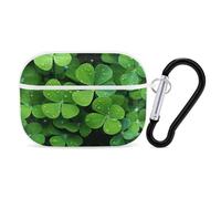 Many Green Clover AirPods Pro 2 Case Cover, Shockproof Hard Shell Protective Case for Women Men, Compatible with Airpod Pro Case 2nd/1st Generation with Keychain-White