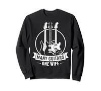 Many Guitars One Wife Three Electric Guitars Marriage Sweatshirt
