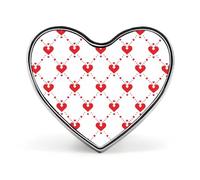 Many Heart Shapes Heart Pin, 1 Inch Metal Love Lapel Pins - Lightweight, Smooth Edges, Versatile Badge Brooch for Jackets, Shirts, Bags, Gifts for Friends, Family