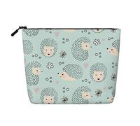 Many Hedgehogs, Cosmetic Bag Imitation Linen Makeup Bag Portable Travel Toiletry Bag