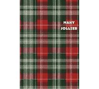 Many Jollies Christmas Plaid Journal: Funny Xmas Notebook Gift for Men