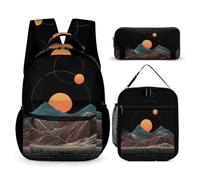 Many Lands Under Sun Backpack Set 3 Lunch Bag Pencil Case