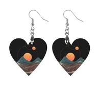 Many Lands Under Sun Cute Wooden Earrings for Women Dangling