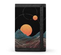 Many Lands Under Sun Slim Trifold Wallet for Men ID Window