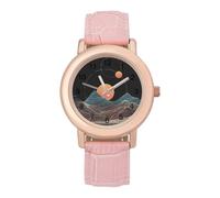 Many Lands Under Sun Women's Easy Read Watches Flexible Three Hand Round Case Quartz Watch for Small Wrists