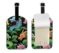 Many Magical Dragon Scales Print Elegant Tag Stylish tag Luggage Tag 4.3 x 2.76 Inch for Suitcases Travel Bags