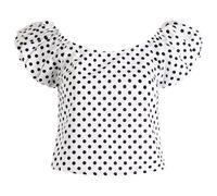 Many Many Clothes Women's The Lola Top White Polka Medium