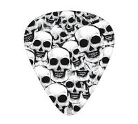 Many Mexican Skull Print 12 Pcs Guitar Picks Fit Lovers 3 Different Thickness 0.46 0.71 0.96mm