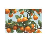 Many Oranges on the Tree Pattern Wooden Jigsaw Puzzle Horizontal 300 Pieces for Family Leisure and Creativity Enhancement