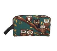 Many Owls on Tree Branches Print Zipper Storage Bag, Travel Accessories, toiletries Bag, Portable toiletries Bag