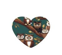 Many Owls On Tree Branches Printing 10 Pcs Car Air Freshener Hanging Sheets Scented Hanging Sheets With Rope For Home