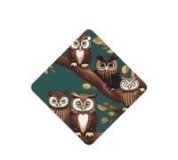 Many Owls On Tree Branches Printing 10 Pcs Car Air Freshener Hanging Sheets Scented Hanging Sheets With Rope For Home