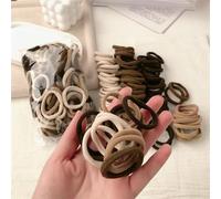 Many People Like The High Elasticity Hair Rope 100pcs 4cm Black Coffee Brown Seamless Hair Ring Rope hair accessories for girls