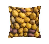 Many Potatoes Exceptional Square Throw Pillows,Versatile Sand Art Decorative Pillows, Spaces
