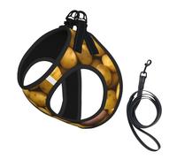 many Potatoes print Dog Harness and Leash Set, Reflective Adjustable Puppy Vest for Small Medium Large Dogs, Cats