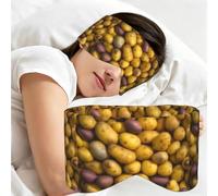 Many Potatoes Print Sleep Mask,Coverage Eye Mask,Soft Breathable Blindfold for Travel Nap Work