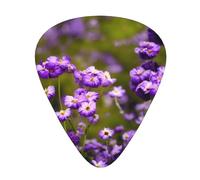 Many Purple Flowers Print 12 Pcs Guitar Picks Fit Lovers 3 Different Thickness 0.46 0.71 0.96mm