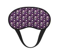 Many Purple Rose Skull Print Soft Comfortable Eye Mask for Sleeping Light Blocking Nap Travel Camping Night Rest