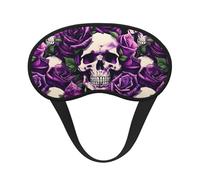 Many Purple Rose Skull Sleep Mask, Eye Mask, Light-Blackout Design Ultra Soft & Comfortable for Men, Women