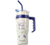 Many Rainbows Cinnamoroll Stainless Steel Insulated Tumbler with Lid, Straw & Handle 1200ml - XL Size, White