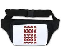 Many Red Lips Pop Art Waist Bag Fanny Pack White