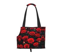 many red rose print Puppy Carrier Walking Dog Bags Pets Dogs Carrier Bags for small Dogs and Cat and Rabbit